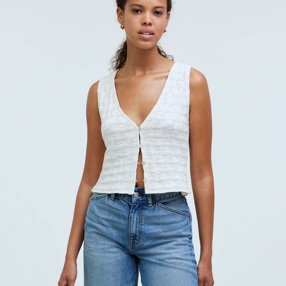 Madewell Basketweave-Stitch Vest